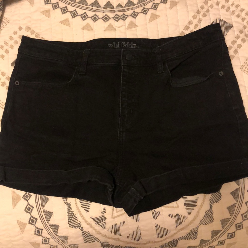 Black Jean Shorts